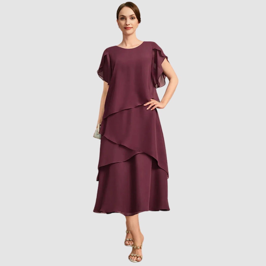 Cierra - Elegant Chiffon Dress-15553263272309-Mirella Fiore