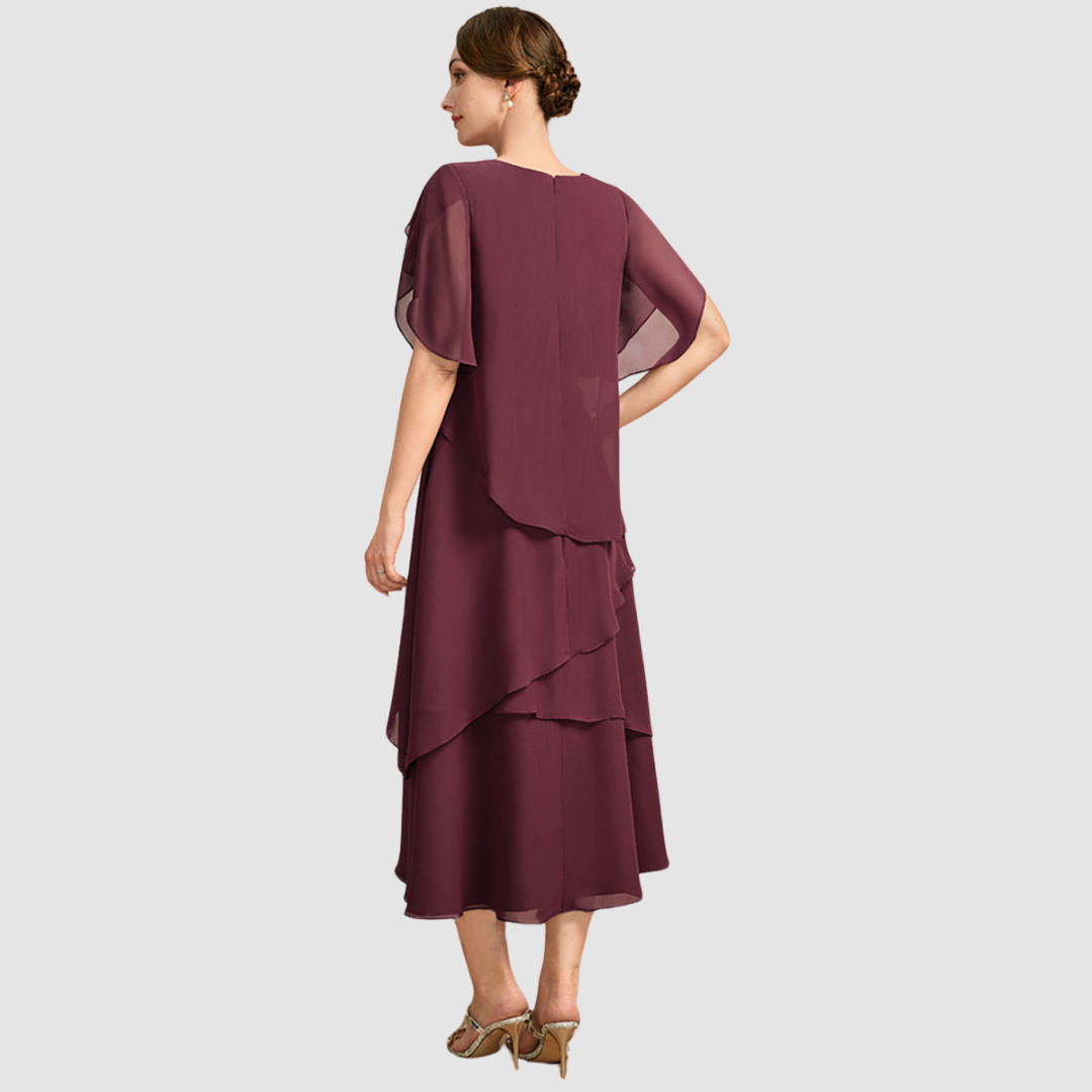 Cierra - Elegant Chiffon Dress-15553263272309-Mirella Fiore