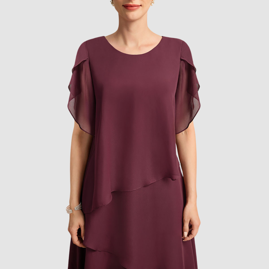 Cierra - Elegant Chiffon Dress-15553263272309-Mirella Fiore