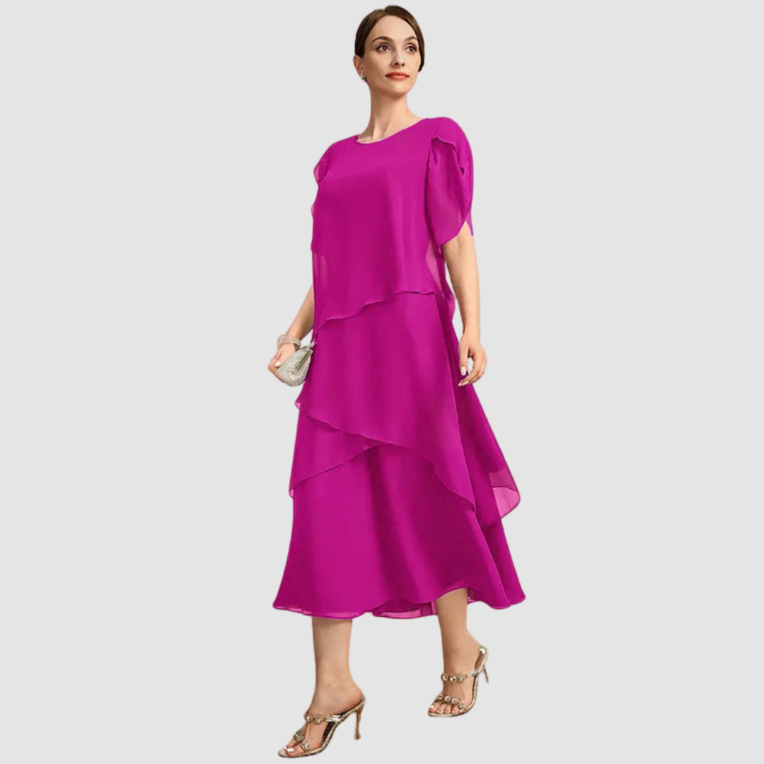Cierra - Elegant Chiffon Dress-15553263272309-Mirella Fiore