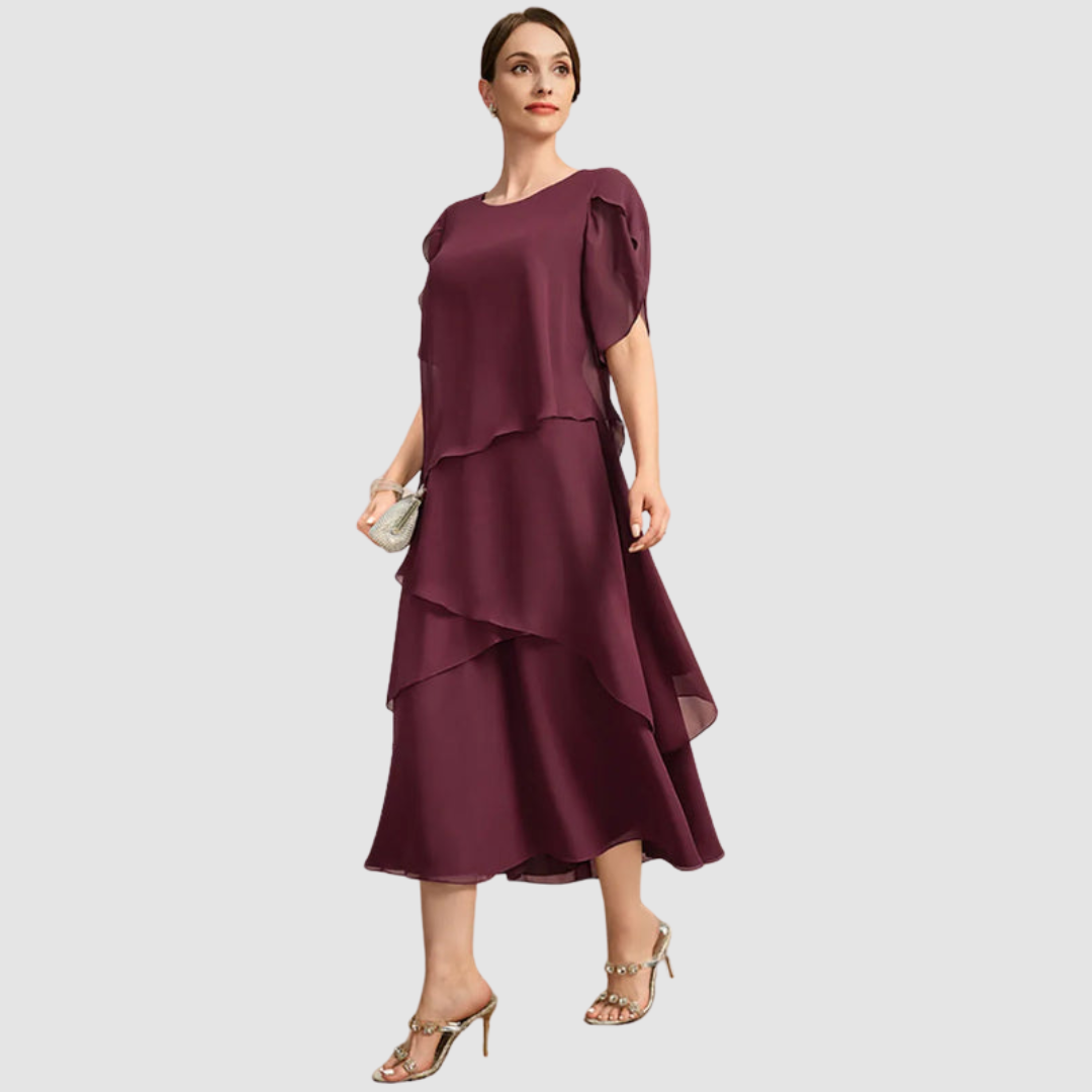 Cierra - Elegant Chiffon Dress-15553263272309-Mirella Fiore