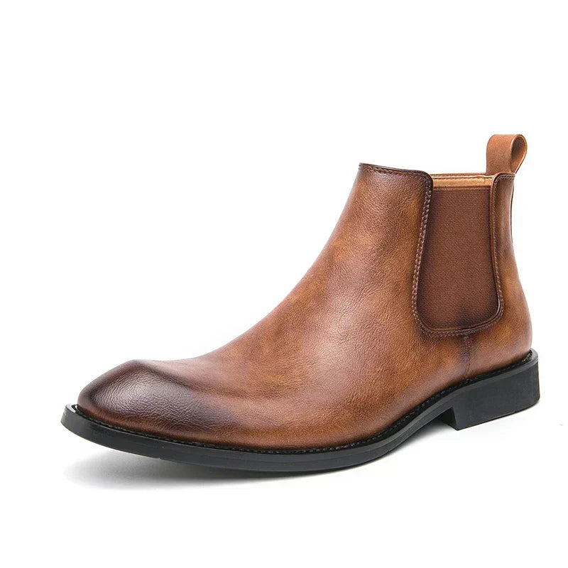 Cooper - Leather Chelsea Boots with Zipper-15550770020725-Mirella Fiore