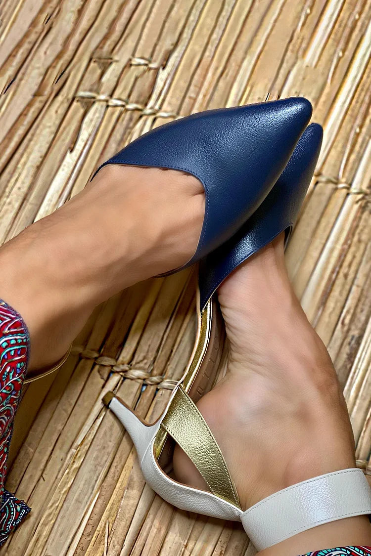 DARLENE - TWO-TONE SLINGBACK WITH ELEGANT HEEL-15553871610229-Mirella Fiore