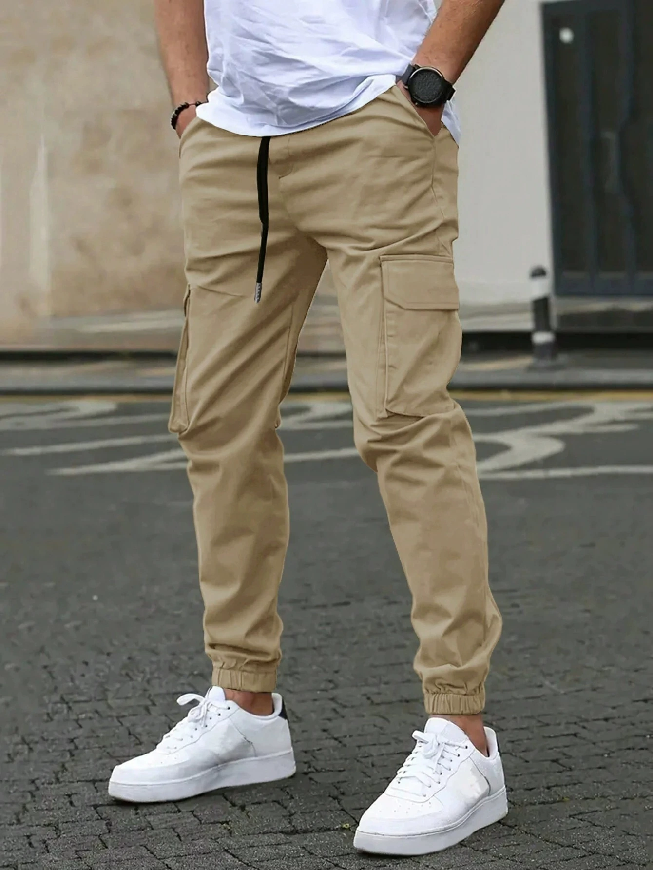 DAVID | MEN'S CARGO JOGGER TROUSERS-15553980629365-Nancy & Mae Savannah