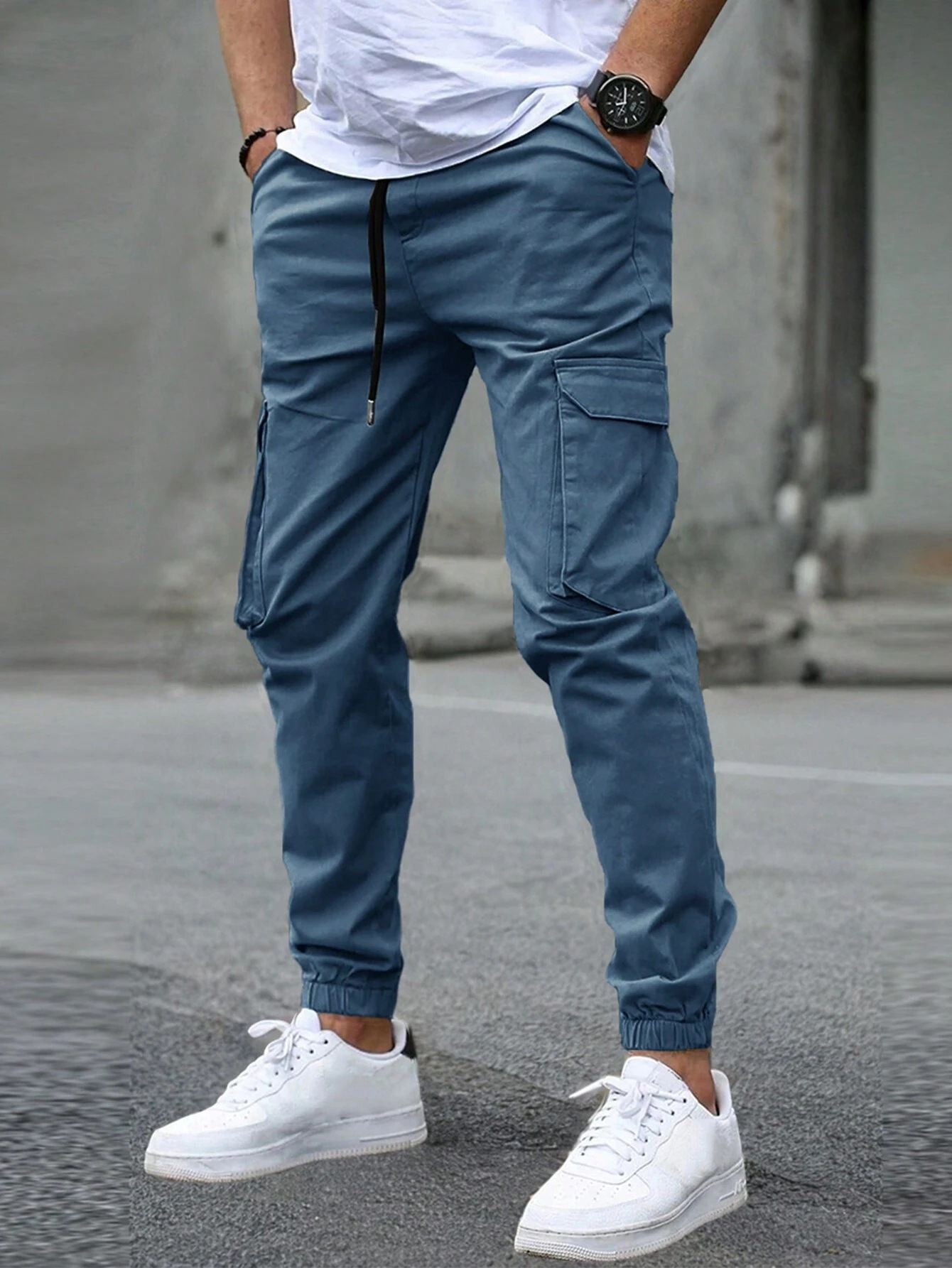 DAVID | MEN'S CARGO JOGGER TROUSERS-15553980629365-Nancy & Mae Savannah