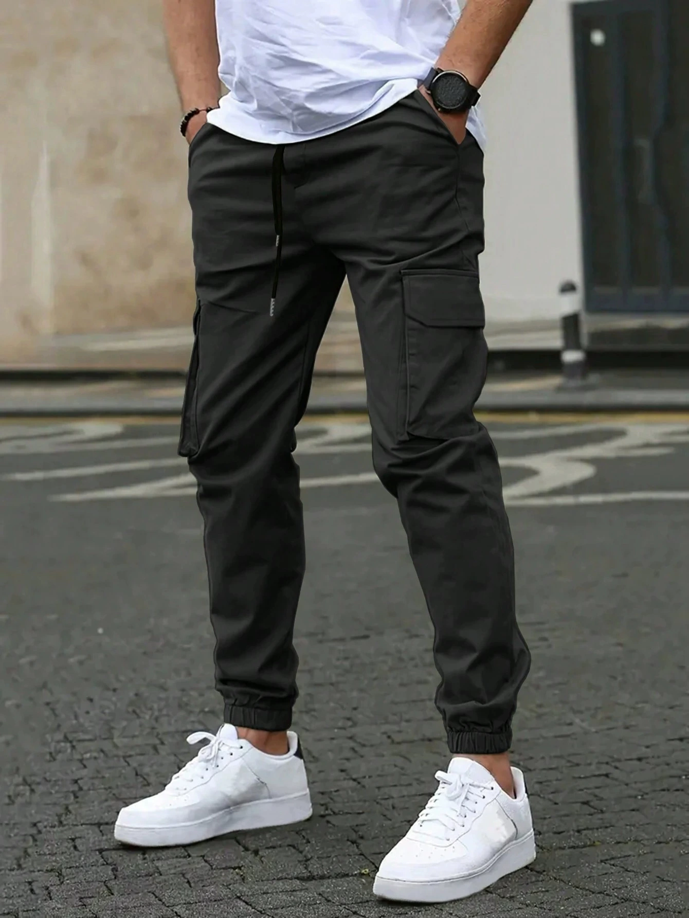 DAVID | MEN'S CARGO JOGGER TROUSERS-15553980629365-Nancy & Mae Savannah