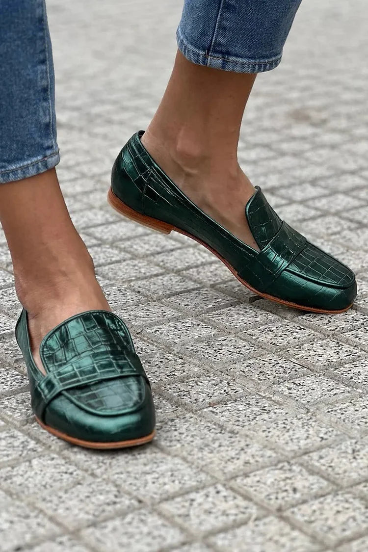 DHAFNIE - CROCODILE EFFECT LOAFER-15549134143861-Mirella Fiore