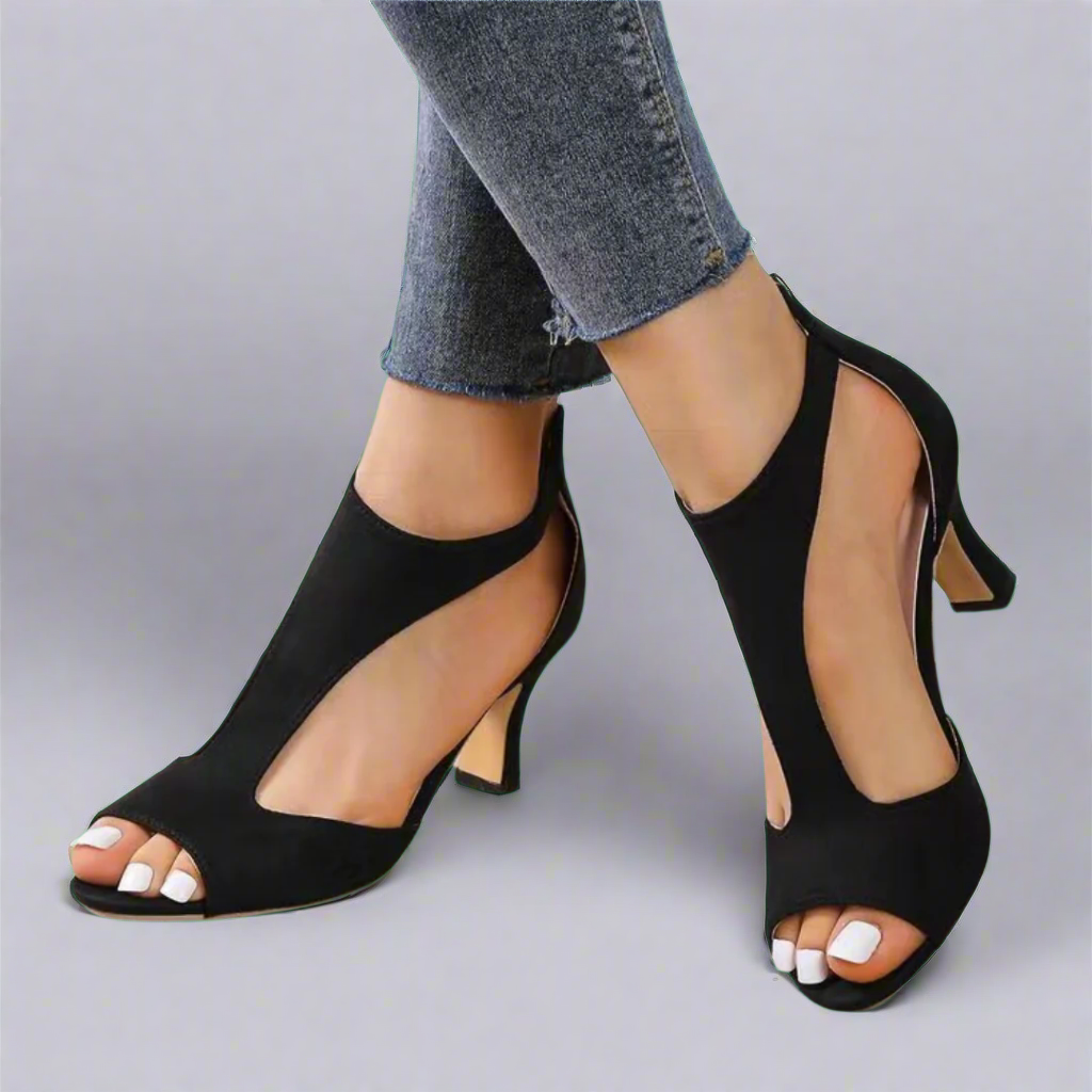 DHAFNIE - CUTOUT PEEP TOE HEELS-15553870201205-Mirella Fiore