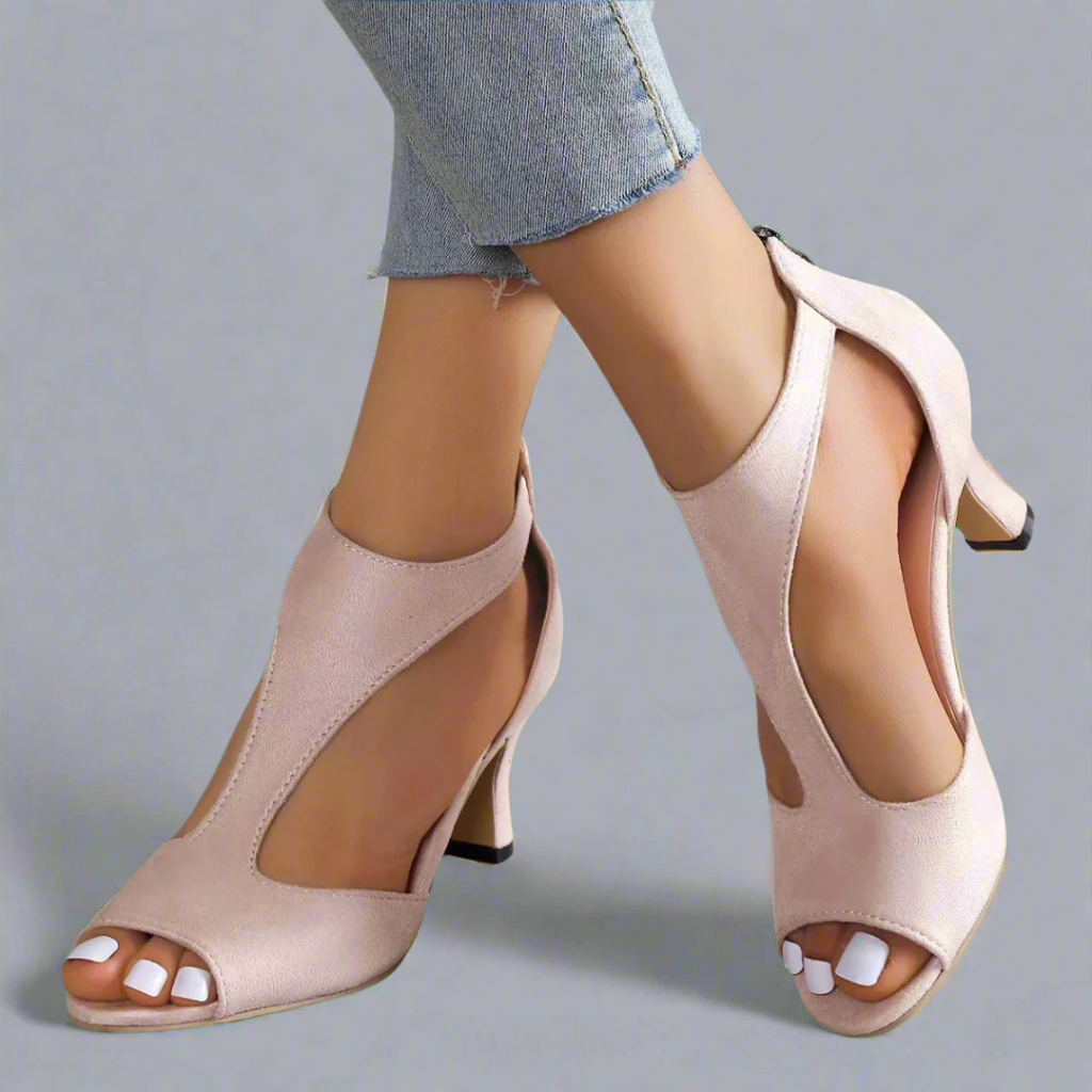 DHAFNIE - CUTOUT PEEP TOE HEELS-15553870201205-Mirella Fiore