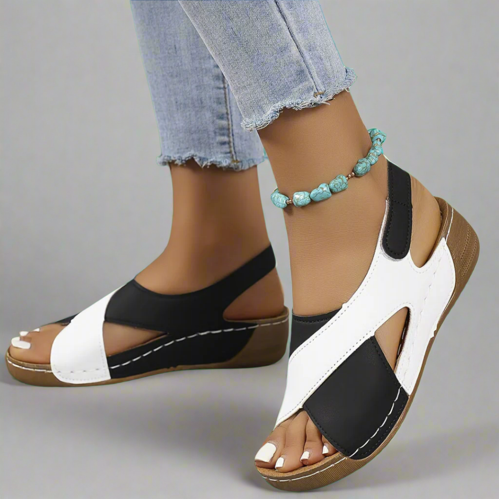 DIANE - COLORBLOCK SLINGBACK SANDALS-15549135323509-Mirella Fiore