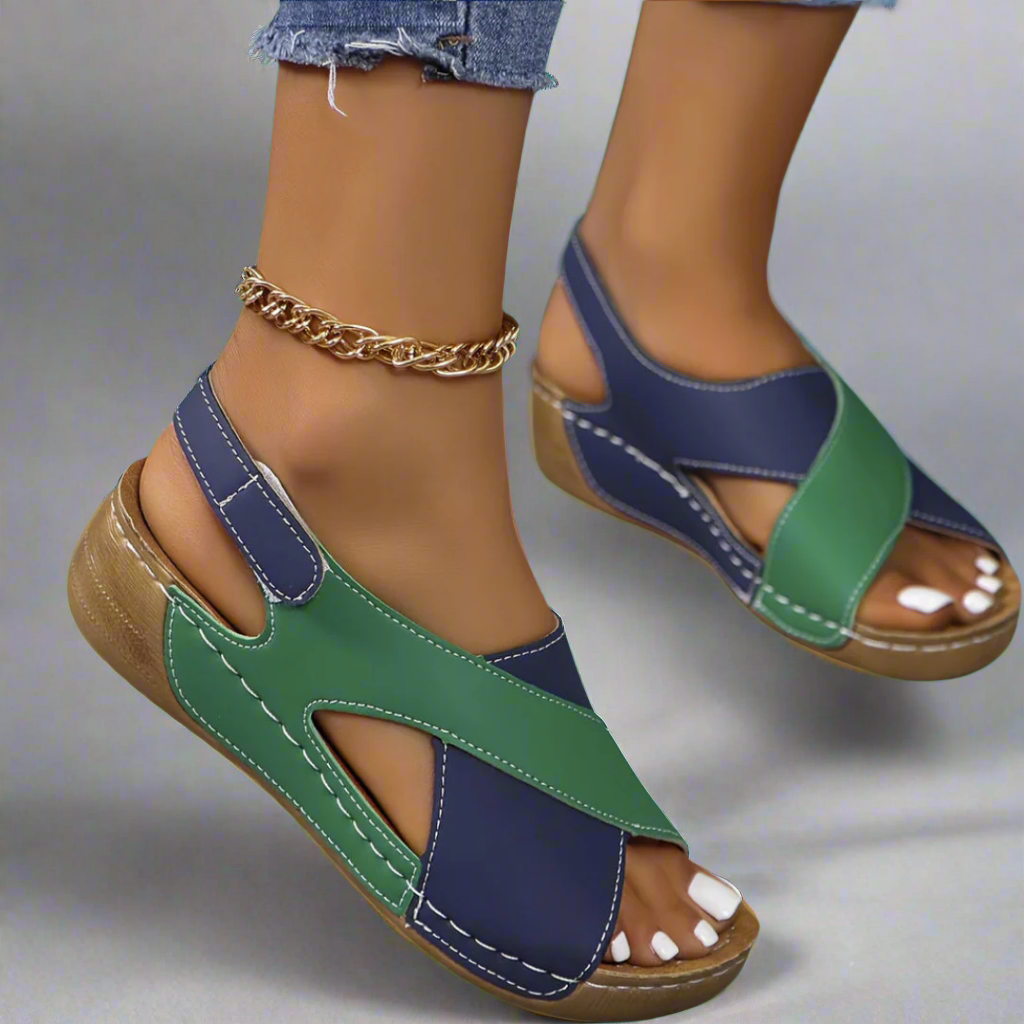 DIANE - COLORBLOCK SLINGBACK SANDALS-15549135323509-Mirella Fiore