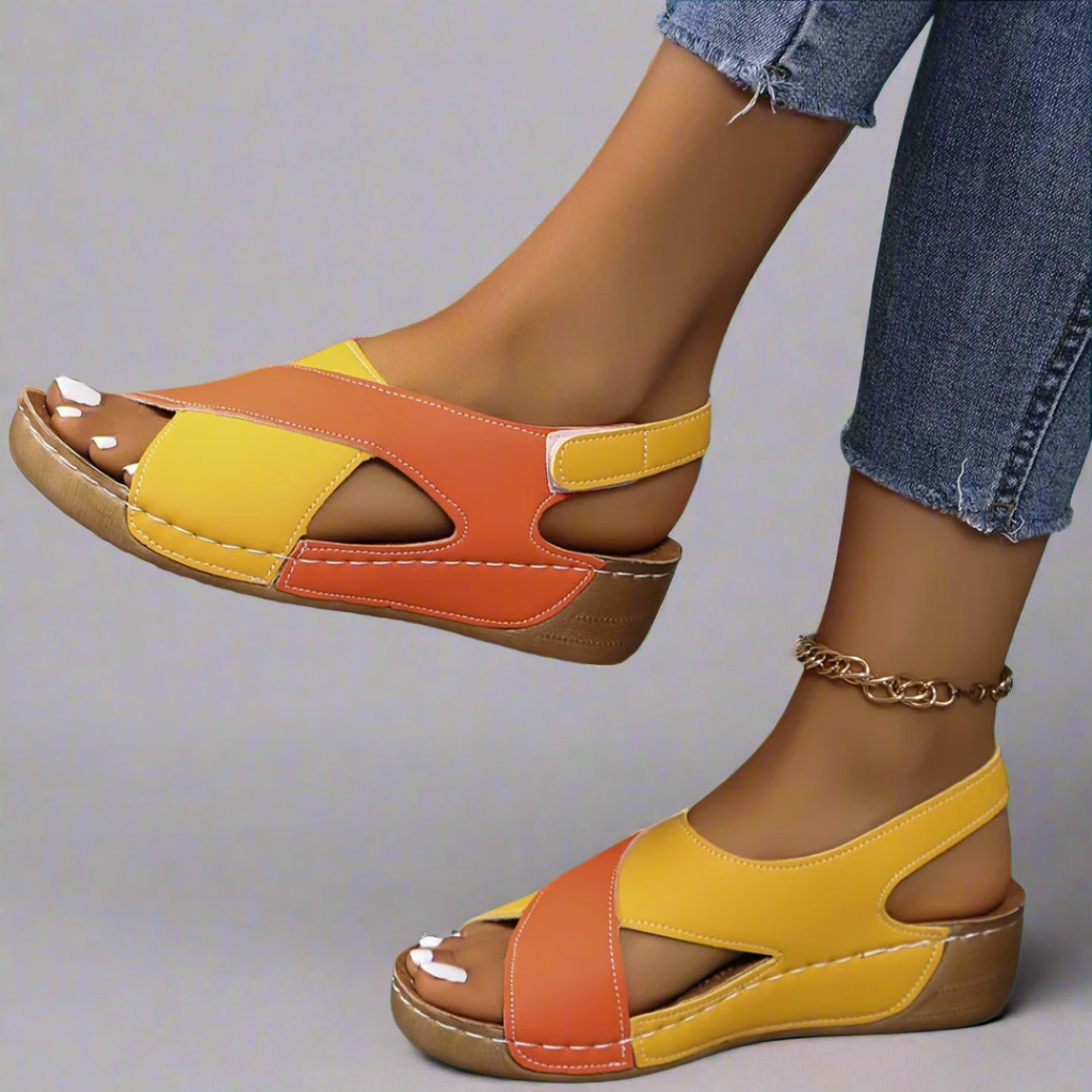 DIANE - COLORBLOCK SLINGBACK SANDALS-15549135323509-Mirella Fiore