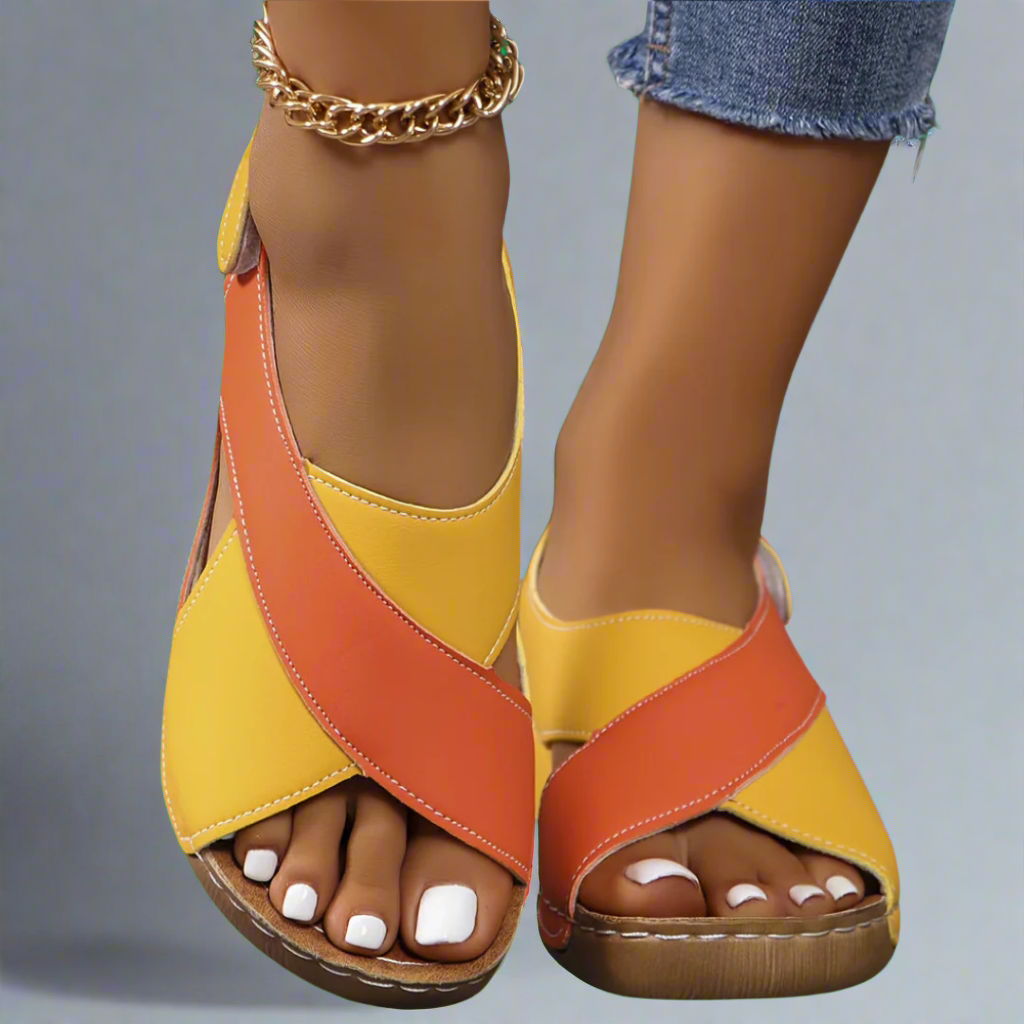 DIANE - COLORBLOCK SLINGBACK SANDALS-15549135323509-Mirella Fiore