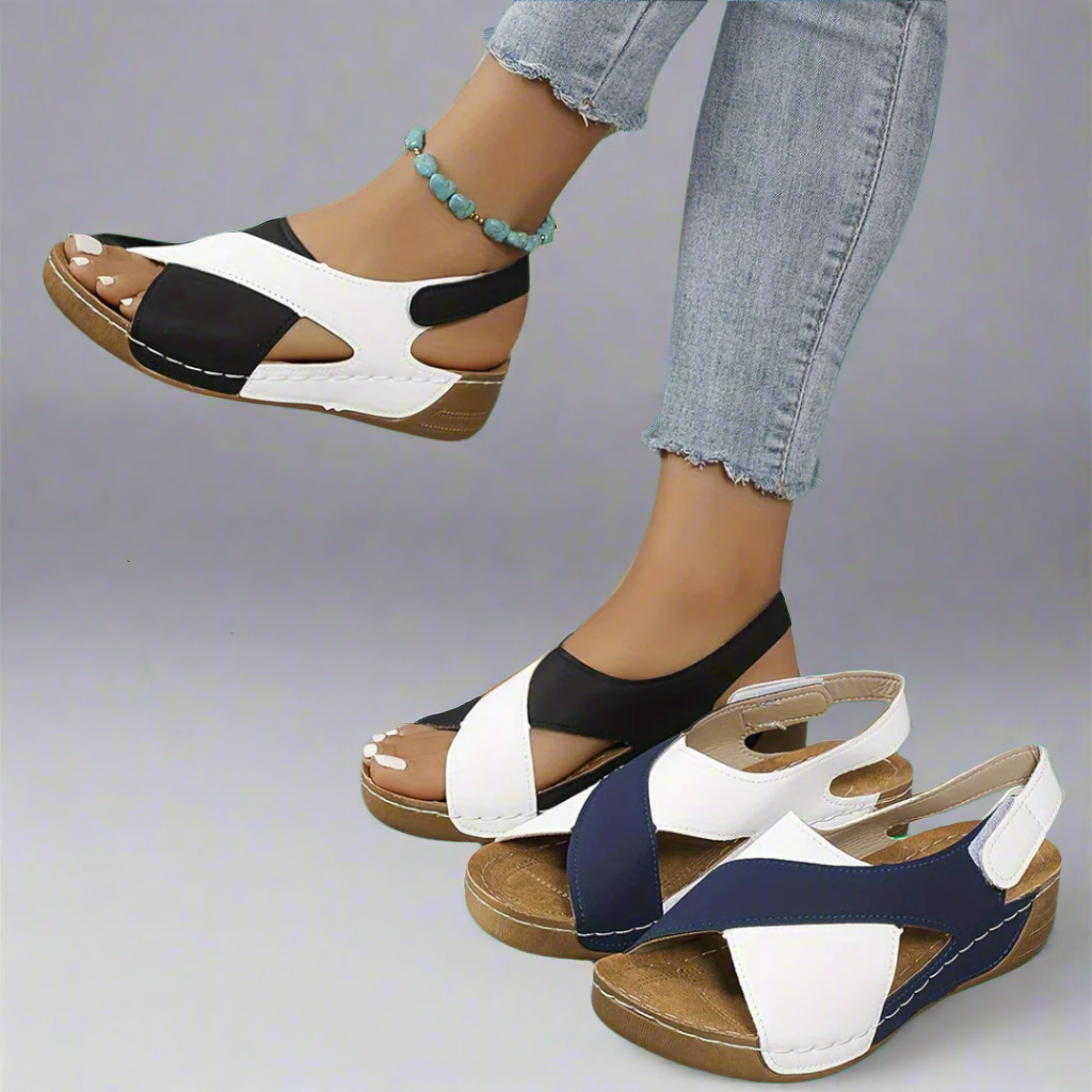 DIANE - COLORBLOCK SLINGBACK SANDALS-15549135323509-Mirella Fiore