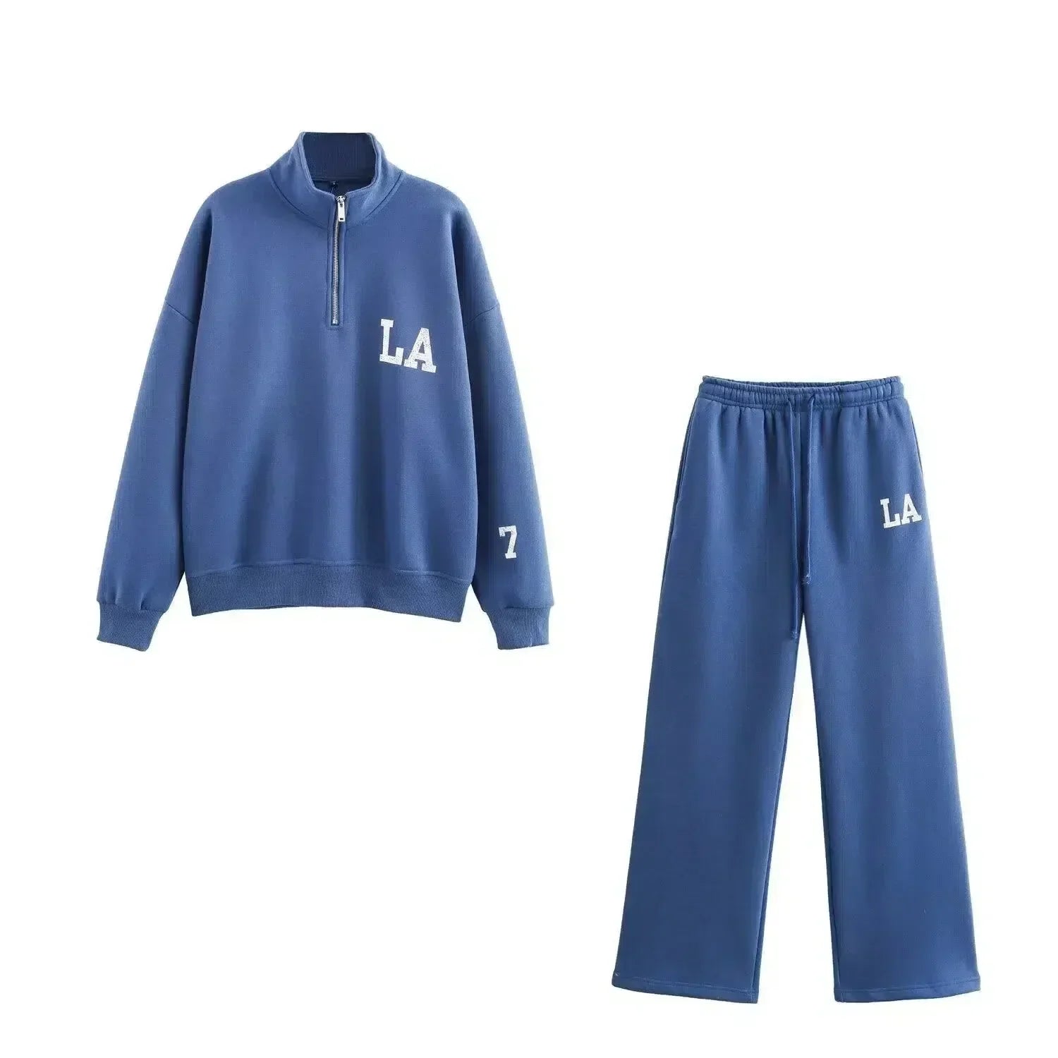 Damaris – Half-zip pullover & cuffed pants– LA lounge set-15133711368565-Nancy & Mae Savannah