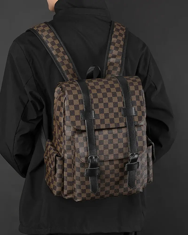 Damier Checkered Backpack-15553983447413-Nancy & Mae Savannah