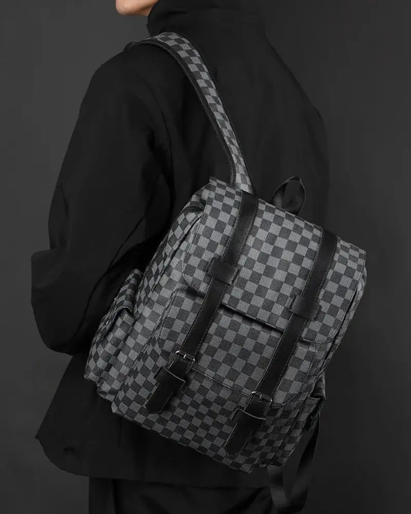 Damier Checkered Backpack-15553983447413-Nancy & Mae Savannah