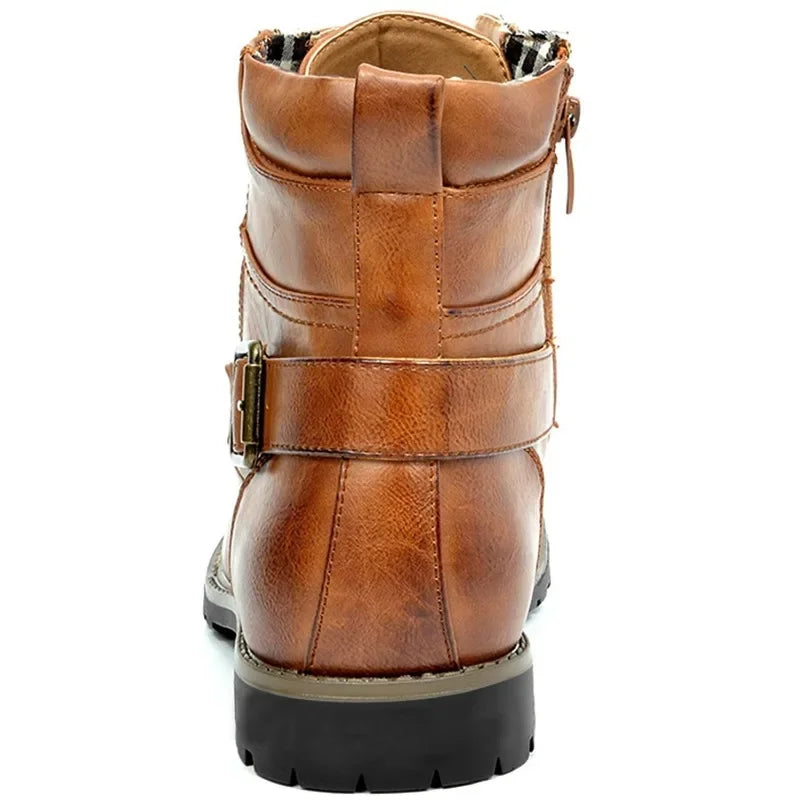 Damon - Leather Lace-Up Boots-15550770512245-Mirella Fiore