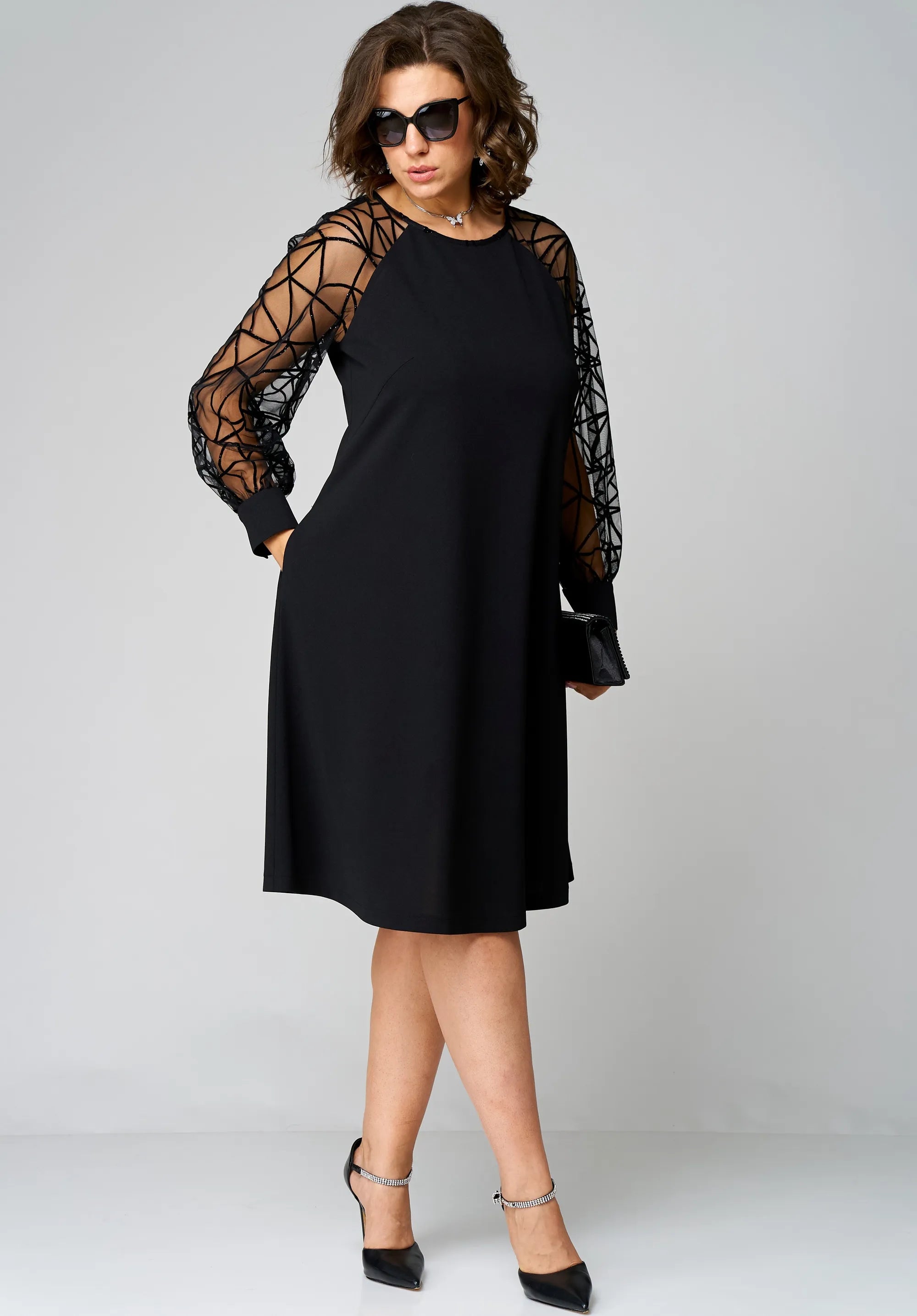 Darcy - Elegant Tunic Dress-15553263174005-Mirella Fiore