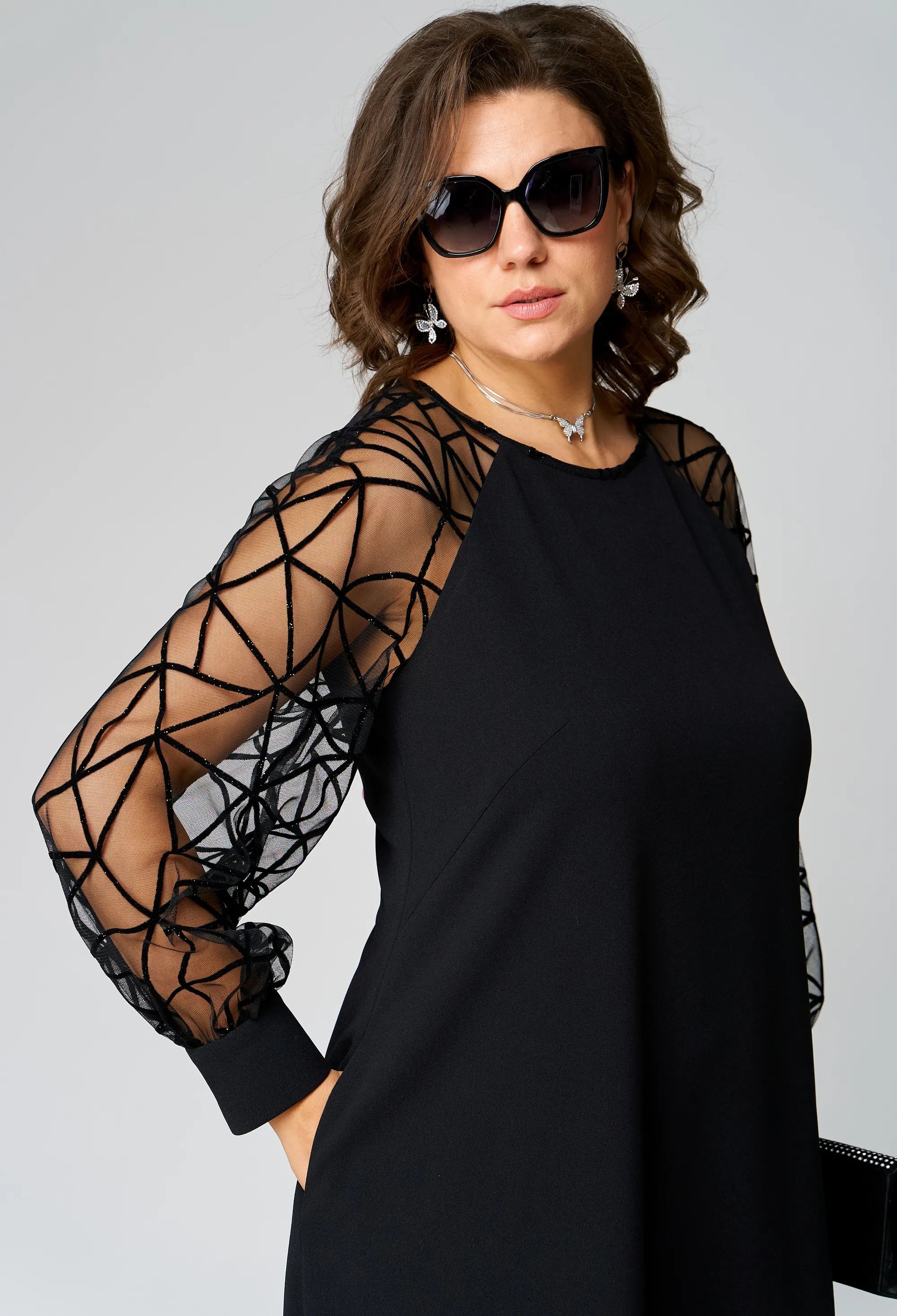 Darcy - Elegant Tunic Dress-15553263174005-Mirella Fiore