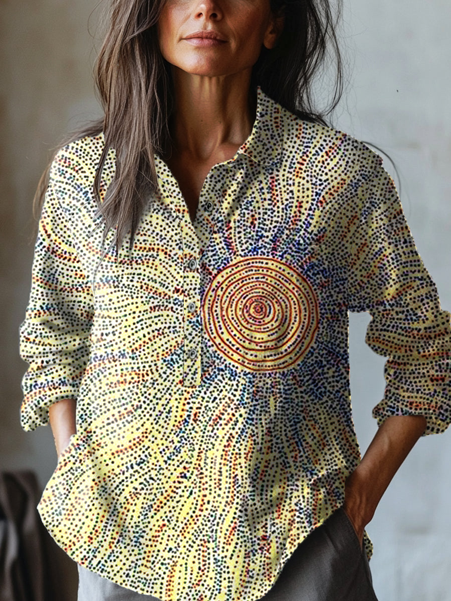 Deborah - Dot-Patterned Artistic Blouse-15542195618165-Mirella Fiore