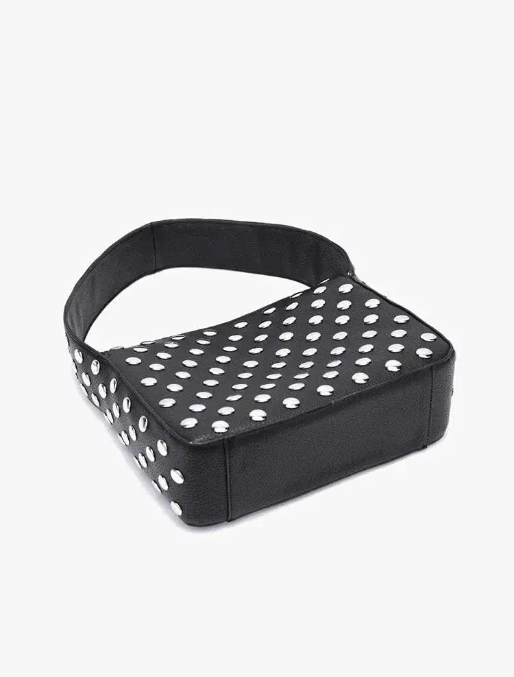 Delfina – Silver-tone studs – Handbag-15133571711349-Nancy & Mae Savannah