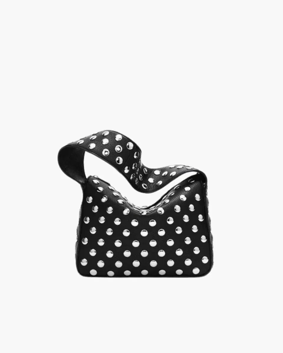 Delfina – Silver-tone studs – Handbag-15133571711349-Nancy & Mae Savannah