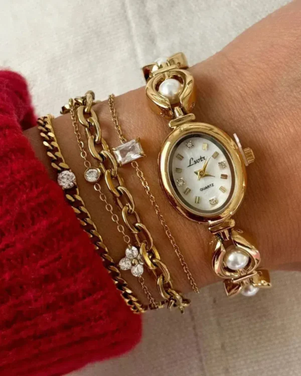 Dorina – Faux pearl details – Vintage watch-15233937375605-Nancy & Mae Savannah