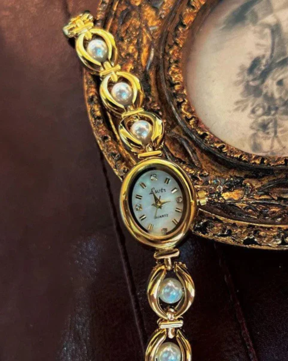 Dorina – Faux pearl details – Vintage watch-15233937375605-Nancy & Mae Savannah