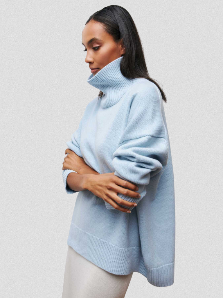 ELENA - HIGH-COLLAR KNIT SWEATER-15549013918069-Mirella Fiore