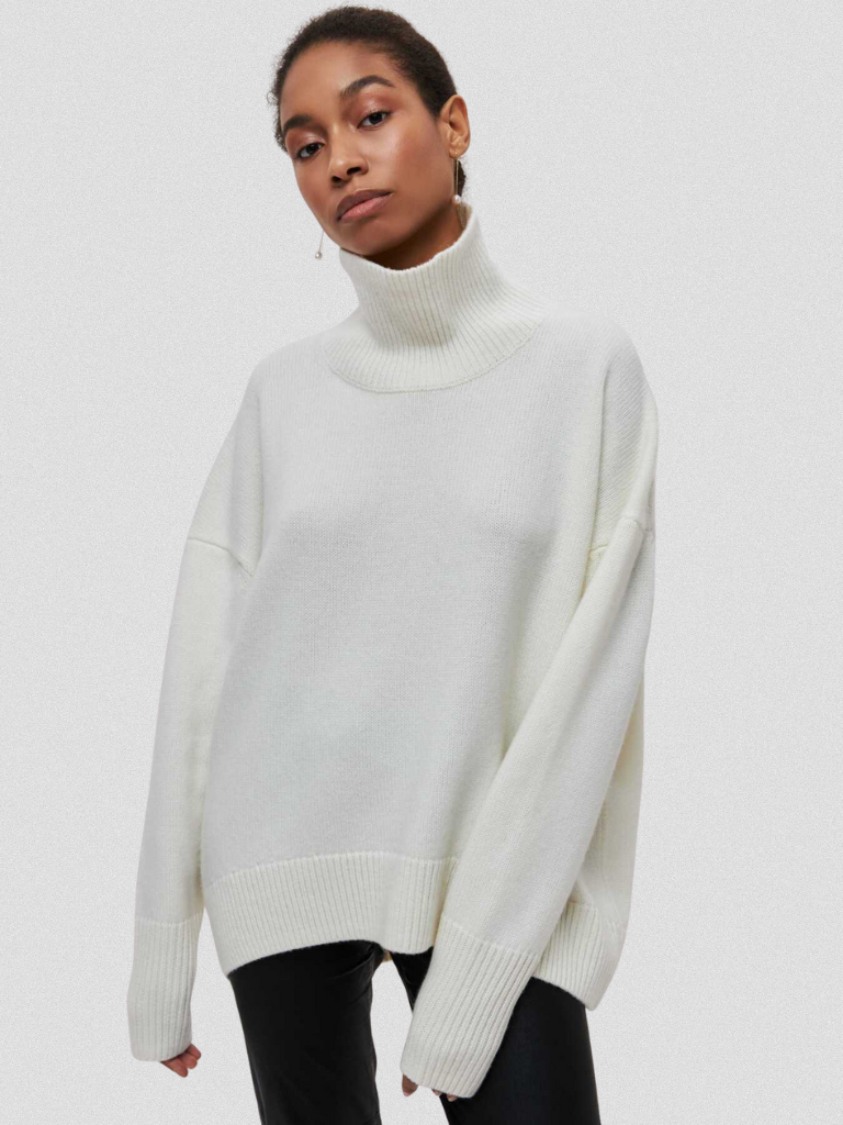 ELENA - HIGH-COLLAR KNIT SWEATER-15549013918069-Nancy & Mae Savannah