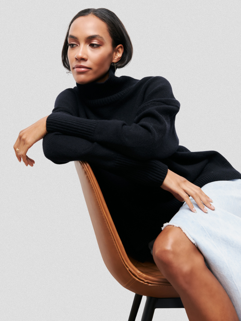 ELENA - HIGH-COLLAR KNIT SWEATER-15549013918069-Nancy & Mae Savannah