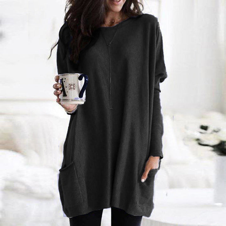 ELLE - Long Shirt-Dress with Pockets-15519825985909-Mirella Fiore