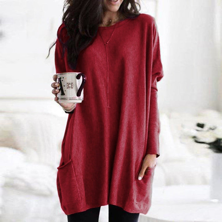 ELLE - Long Shirt-Dress with Pockets-15519825985909-Mirella Fiore