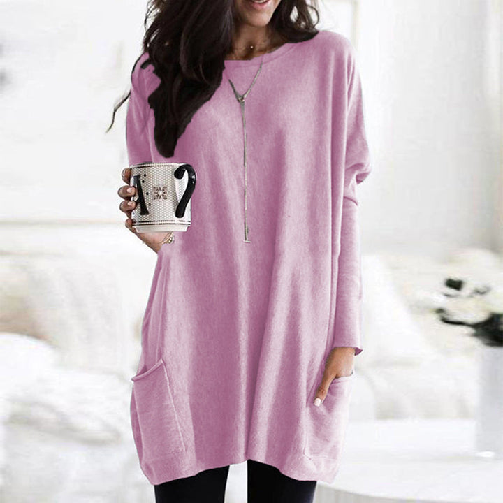 ELLE - Long Shirt-Dress with Pockets-15519825985909-Mirella Fiore