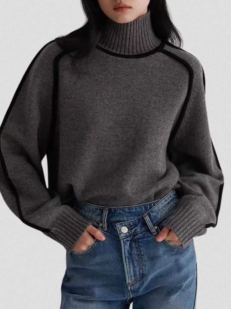 ELOISE - CONTRAST SWEATER-15549013950837-Mirella Fiore