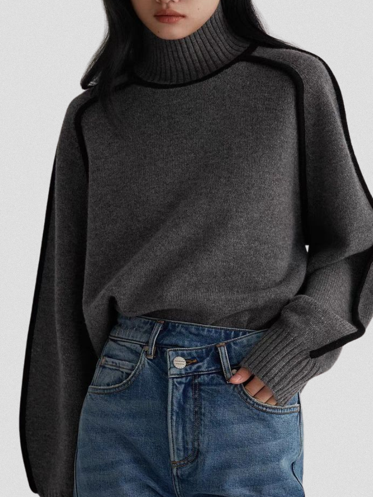 ELOISE - CONTRAST SWEATER-15549013950837-Mirella Fiore