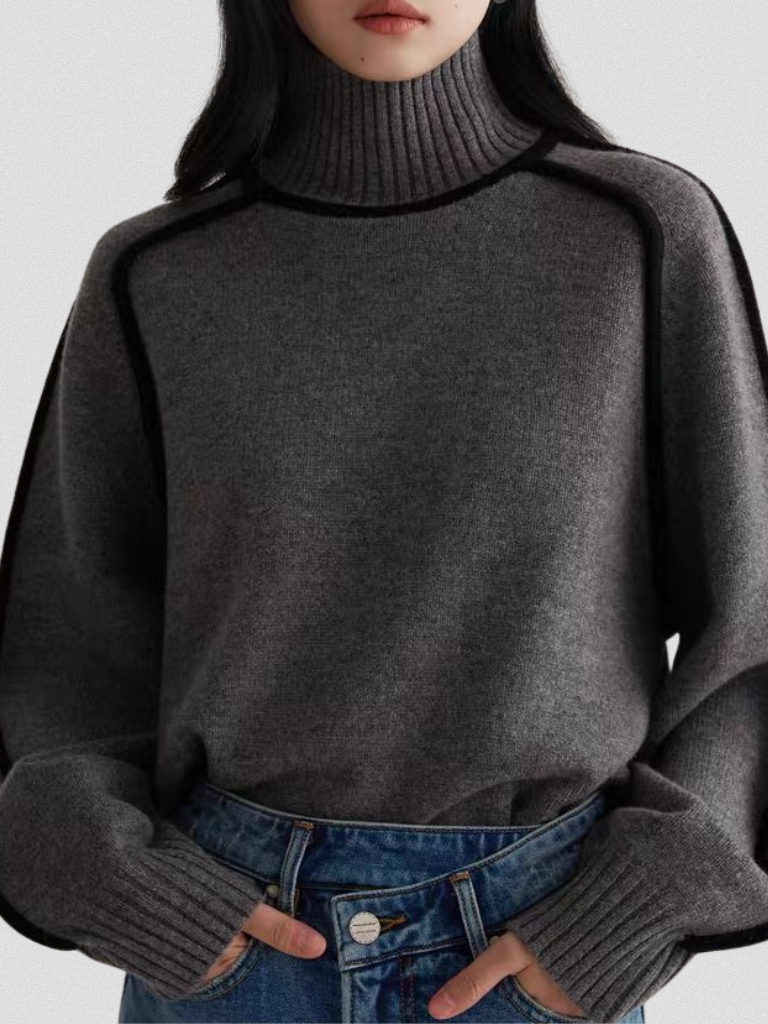 ELOISE - CONTRAST SWEATER-15549013950837-Mirella Fiore