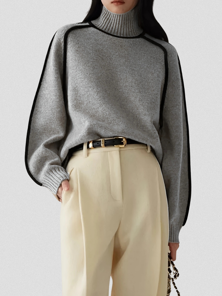 ELOISE - CONTRAST SWEATER-15549013950837-Mirella Fiore