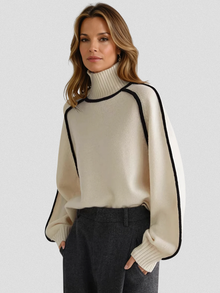 ELOISE - CONTRAST SWEATER-15549013950837-Mirella Fiore