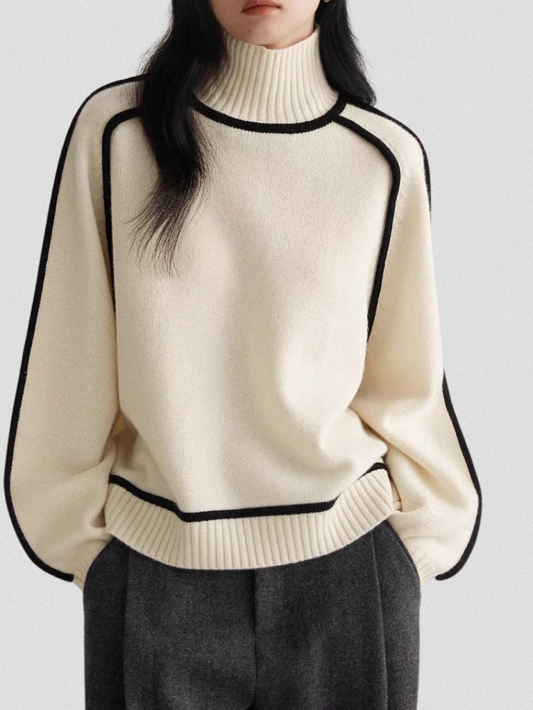 ELOISE - CONTRAST SWEATER-15549013950837-Mirella Fiore