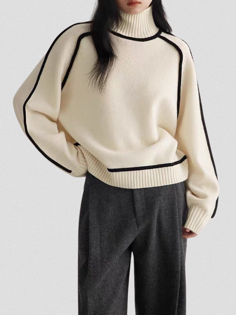 ELOISE - CONTRAST SWEATER-15549013950837-Mirella Fiore