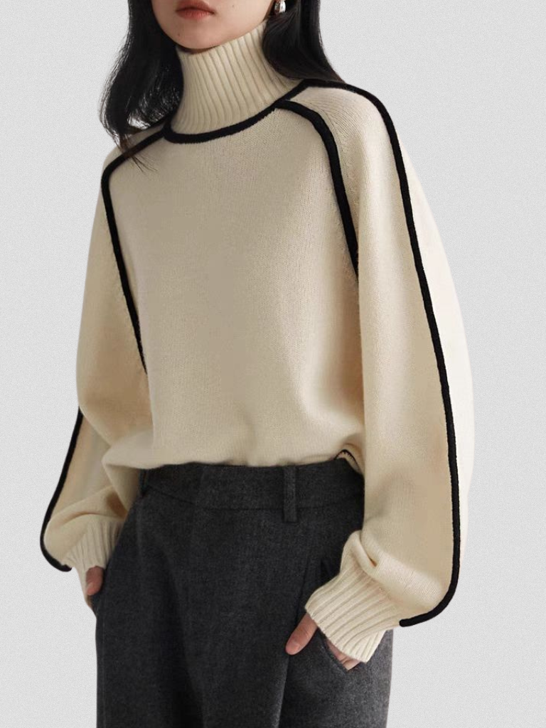 ELOISE - CONTRAST SWEATER-15549013950837-Mirella Fiore