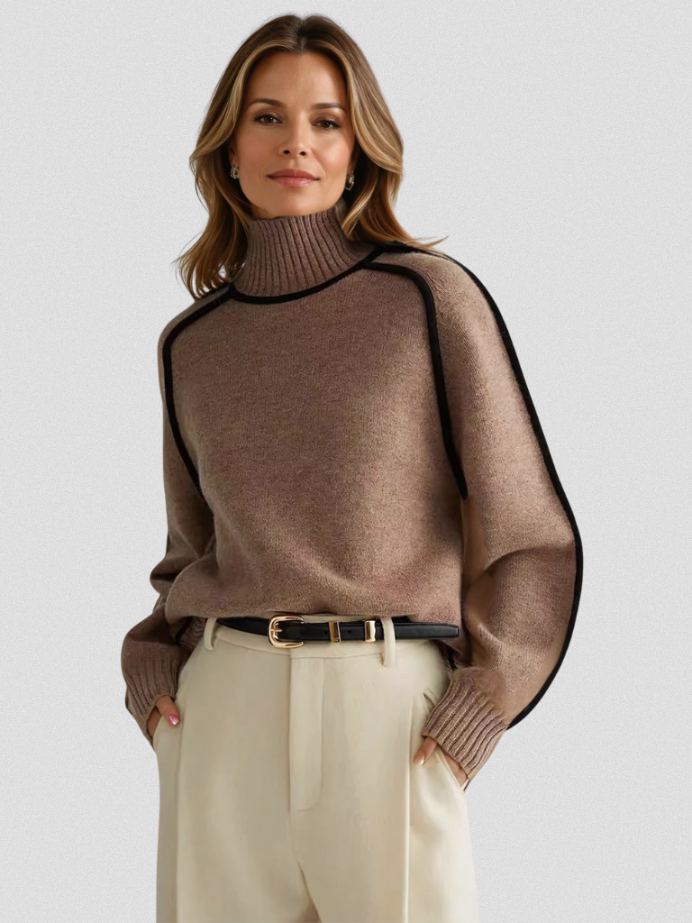 ELOISE - CONTRAST SWEATER-15549013950837-Mirella Fiore
