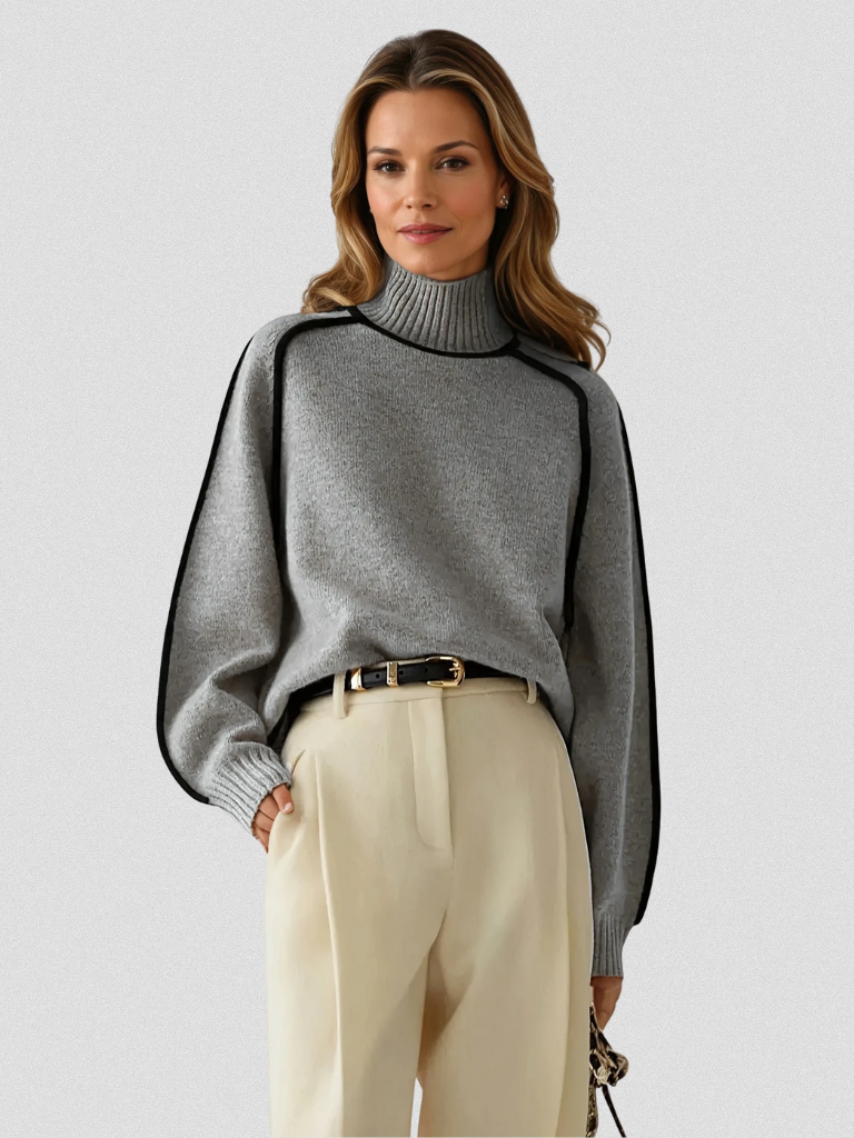 ELOISE - CONTRAST SWEATER-15549013950837-Mirella Fiore