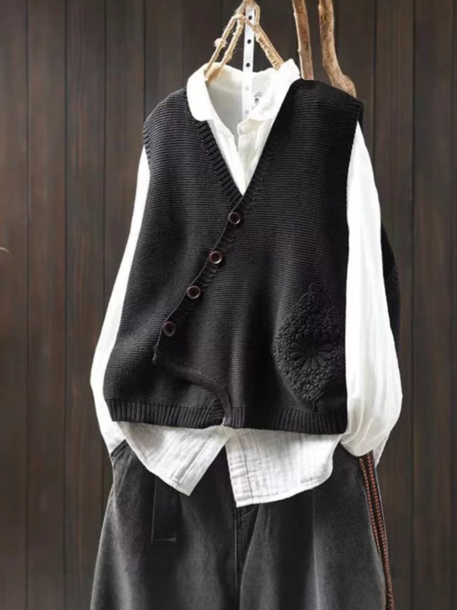 ELOWYN - KNIT VEST-15519212142965-Nancy & Mae Savannah