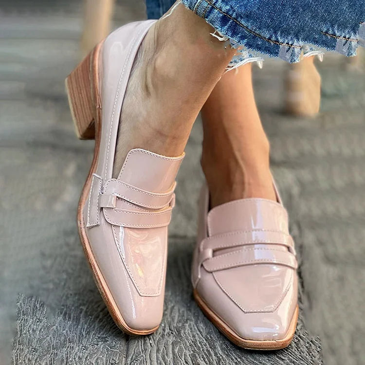 EMILY - MOCASSINS WITH WIDE HEEL SHINY-15549132767605-Mirella Fiore