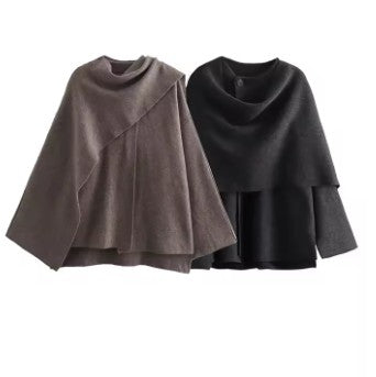 EVELINA - Elegant Seasonal Poncho-15519827526005-Nancy & Mae Savannah