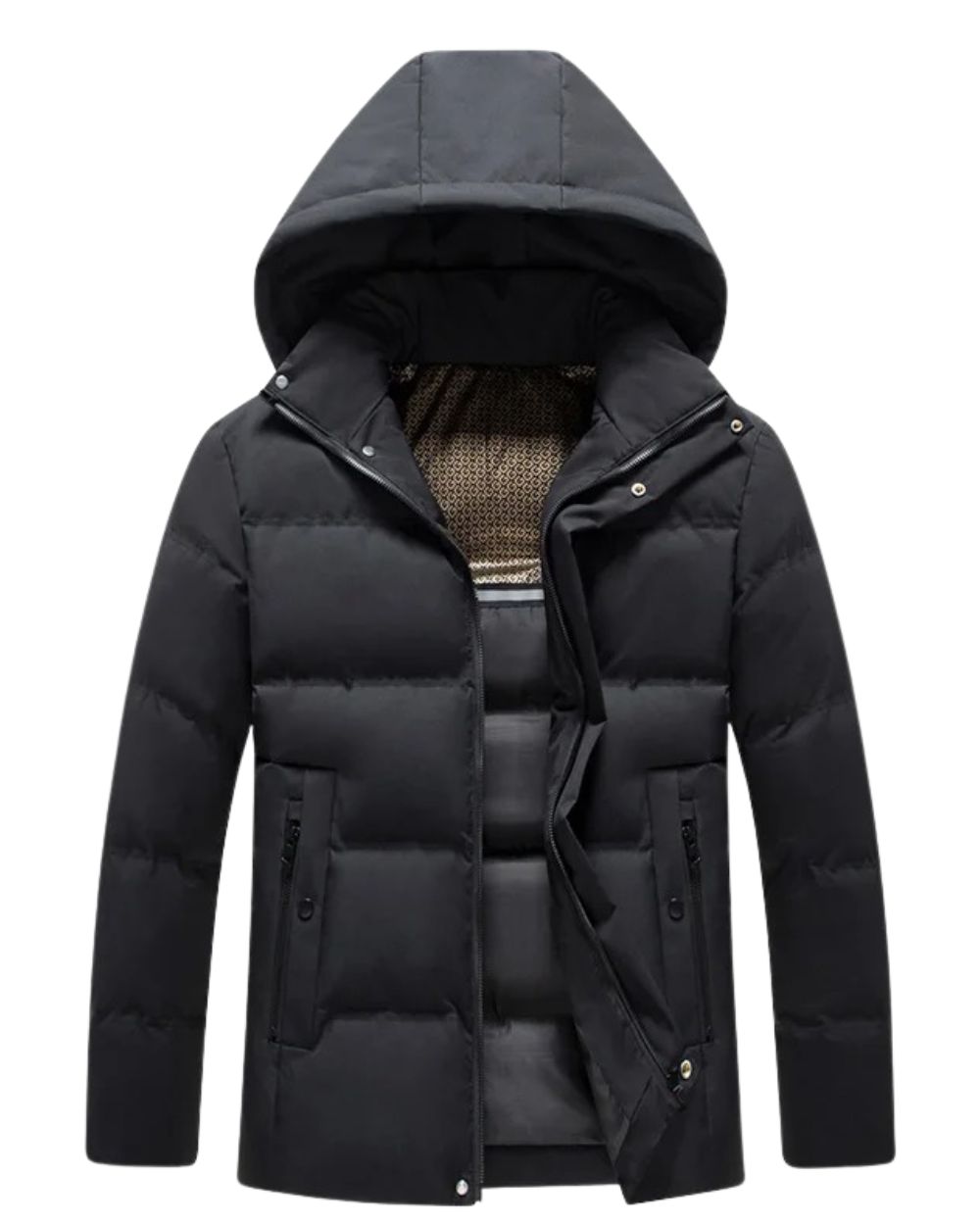 Elegant Hooded Fleece Jacket-15519104369013-Mirella Fiore