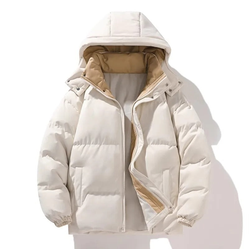 Elegant Hooded Men's Jacket-15519104008565-Mirella Fiore